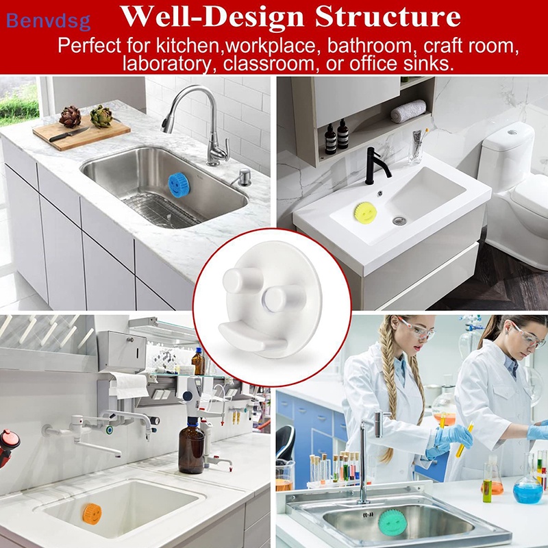 Giá Đỡ Bọt Biển Rửa Chén Có Giác Hút Hình Mặt Cười Dành Cho Bồn Rửa Nhà Bếp Phòng Tắm