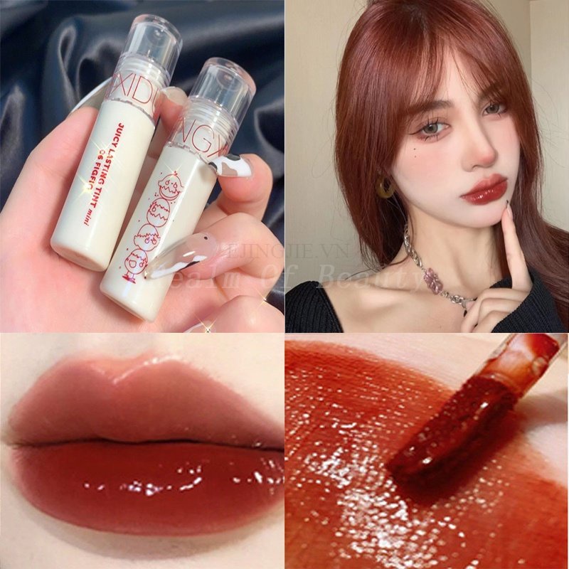Son MENGXIDUO Nước Bóng Mờ Màu Trắng Và Lâu Trôi Căng Mọng