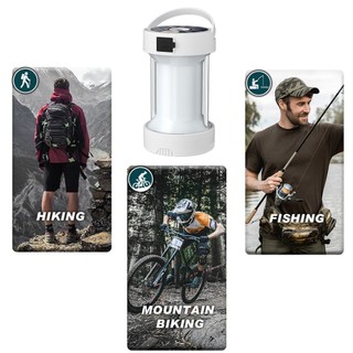 Camping Lanterns Outdoor Solar Emergency Lights Multi-Function Tent Portable Rechargeable Flashlights [Q/10]