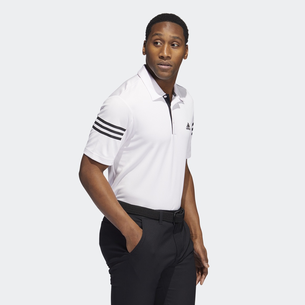 Adidas Đánh gôn Áo Polo 3 Sọc Nam Hồng HC5346