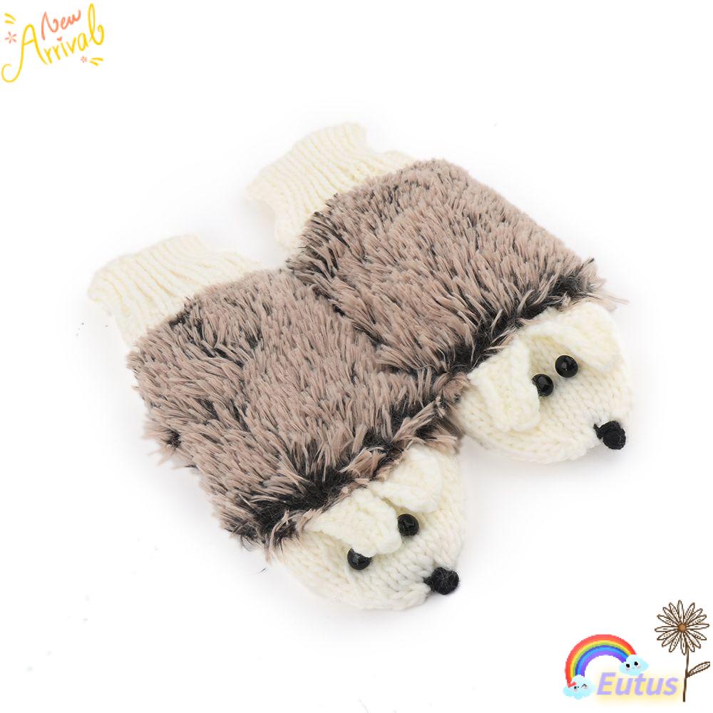 Găng Tay Đan Len Dày Dặn Hình Nhím Dễ Thương Cho Nữ