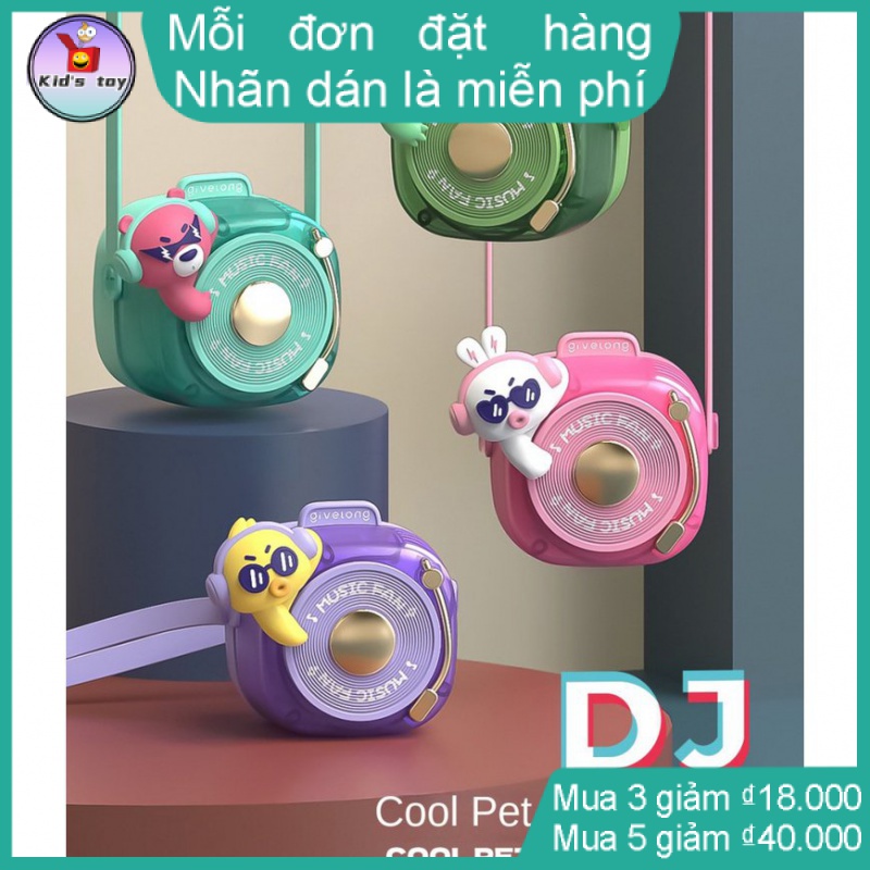 quạt đeo cổquạt mini đeo cổ quạt mini sạc điệnquạt sạc pinlưới bọc quạt an toàn cho béquạt mini cho béquạt sưởi mini Quạt Mini Etfs0504 Đeo Cổ Không Ồn Họa Tiết Hoạt Hình Kèm Sạc usb Tiện Dụng Cho Mùa Hè