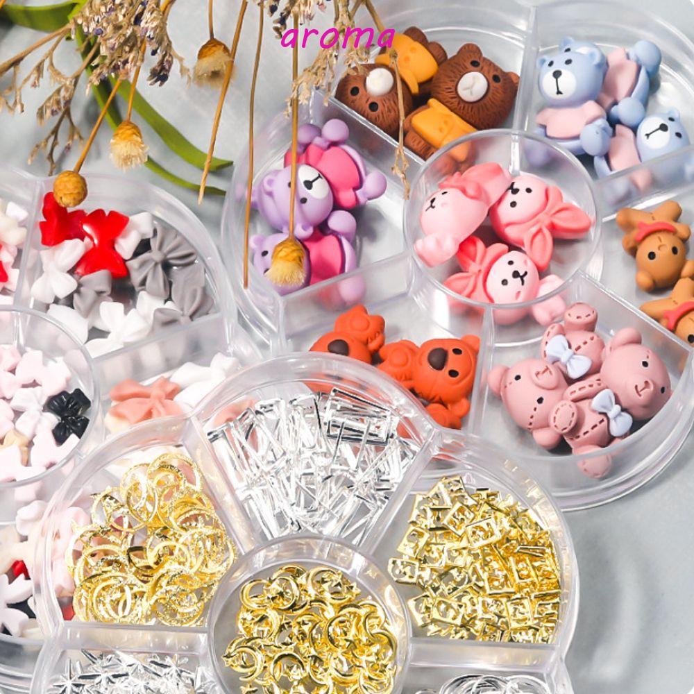 Phụ Kiện Trang Trí Móng Tay Họa Tiết Hoạt Hình Phối Hạt / Hoa / Bướm / Động Vật|Phụ Kiện Làm Móng Nghệ Thuật