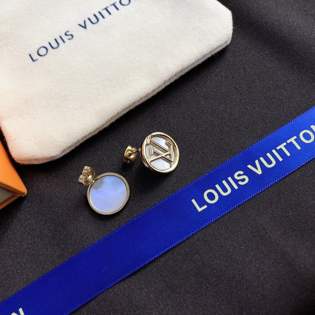 LOUIS VUITTON Bông Tai LV Bằng Thép Titan Thời Trang Cho Nữ