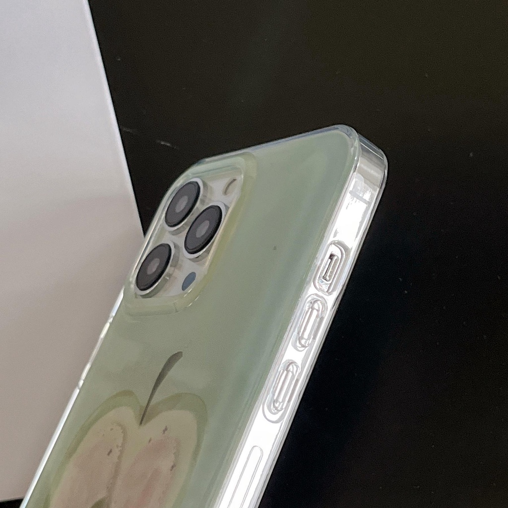 Ốp Điện Thoại Imd TPU Mềm Trong Suốt In Hình Hoạt Hình Đơn Giản Chống Sốc Cho iPhone 14 13 12 11 Pro Max