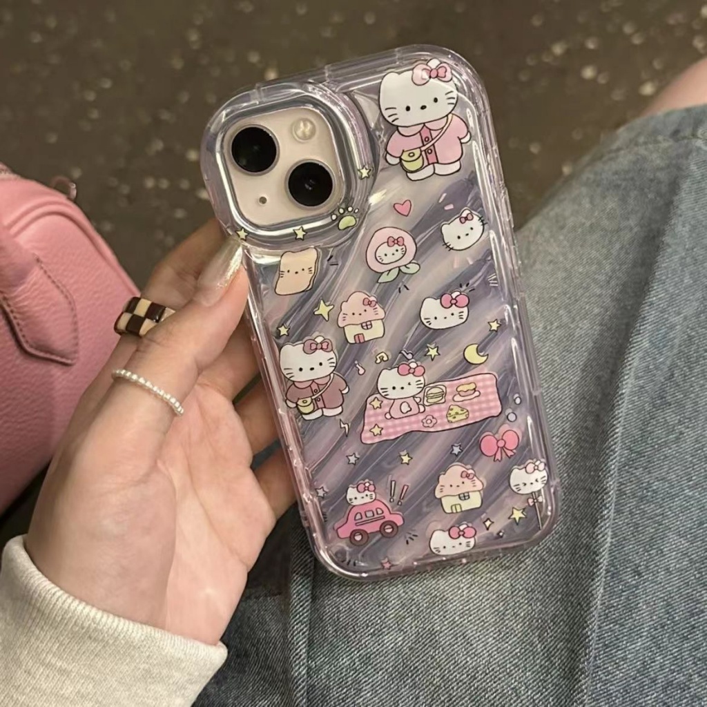✅Ốp Điện Thoại Màu Hồng In Họa Tiết Hoạt Hình Kiểu Nhật Hàn Cho Apple Iphone 12 13 14Promax 67DU