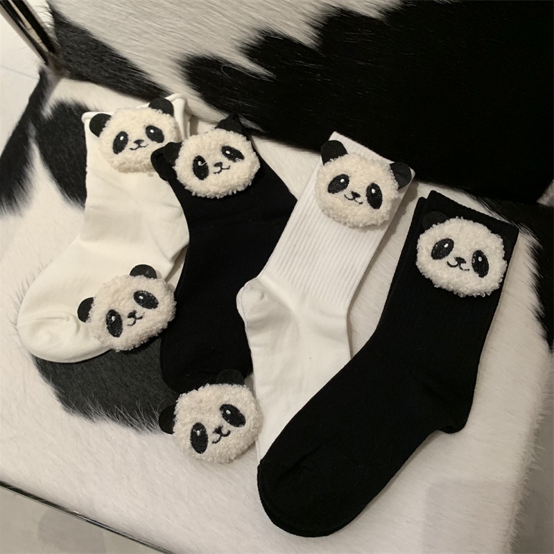 [Vớ Cotton Gấu Trúc Hoạt Hình Bằng Vải Bông Dễ Phối Đồ Thời Trang Xuân Hè Dành Cho Bạn Nữ