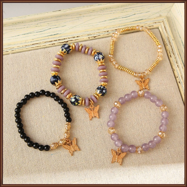 Bộ 4 Vòng Tay Hình Bướm Sang Trọng Cho Nữ