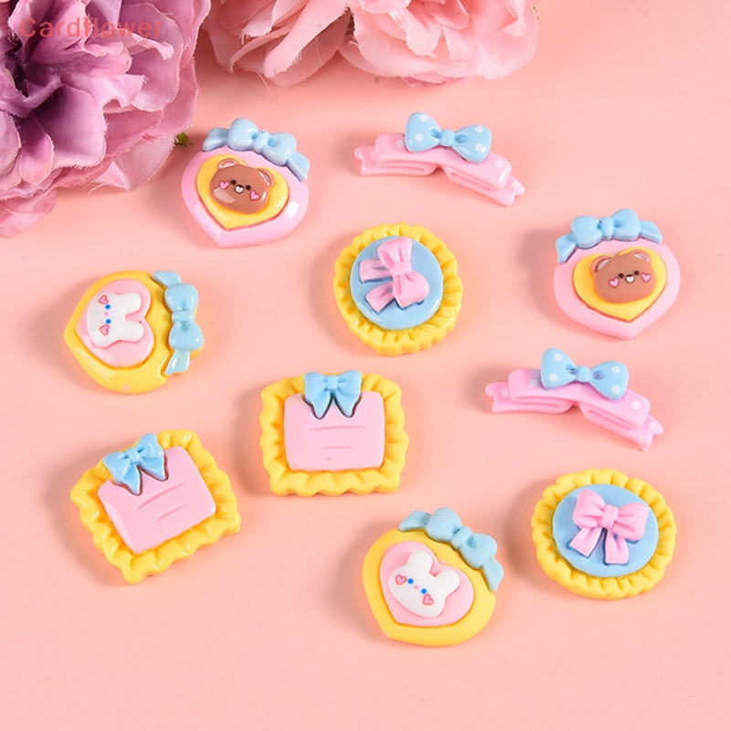 Bộ 10 Phụ Kiện Trang Trí Điện Thoại Hình Thỏ Mini Bằng Nhựa Resin DIY Mới