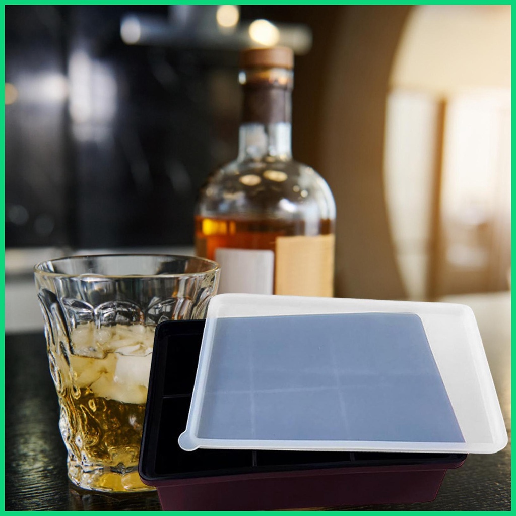 Khay Silicone Làm Đá Viên Có Nắp Đậy Thoải Mái