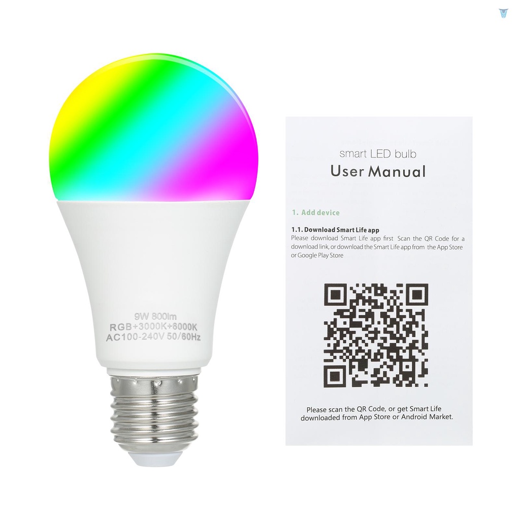 Bóng Đèn LED Thông Minh E27 9W Chế Độ Điều Khiển Bằng Giọng Nói Tiện Dụng