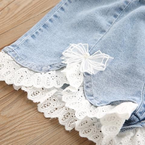 Quần Short Denim Mỏng Phong Cách Mới Mùa Hè 2023 Cho Bé Gái