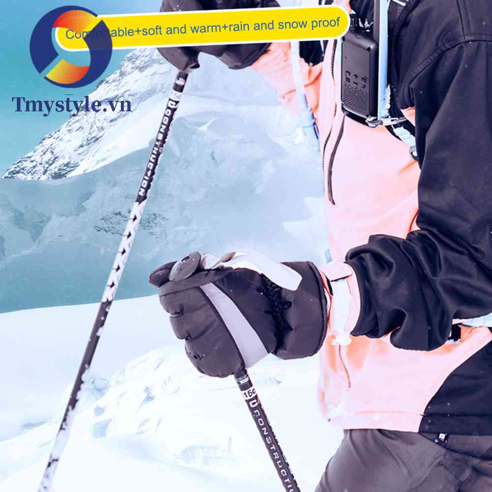 Găng Tay Lái Xe Đạp / Trượt Tuyết Cảm Ứng Màn Hình Chống Trượt Không Thấm Nước Cho Nam Nữ