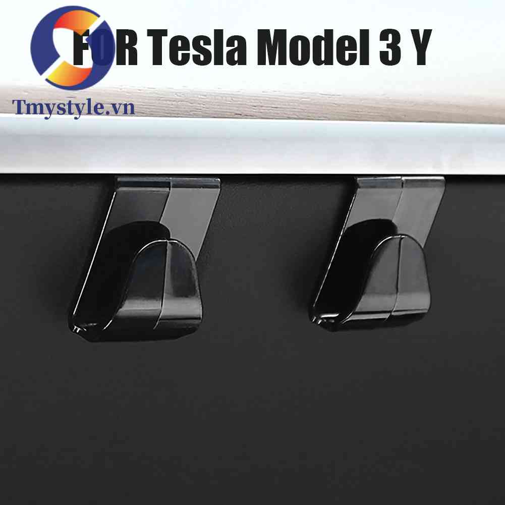 Bộ 2 Móc Treo Găng Tay / Hộp Đựng Đồ Dùng Gắn Xe Hơi Tesla Model 3 Y Tiện Dụng
