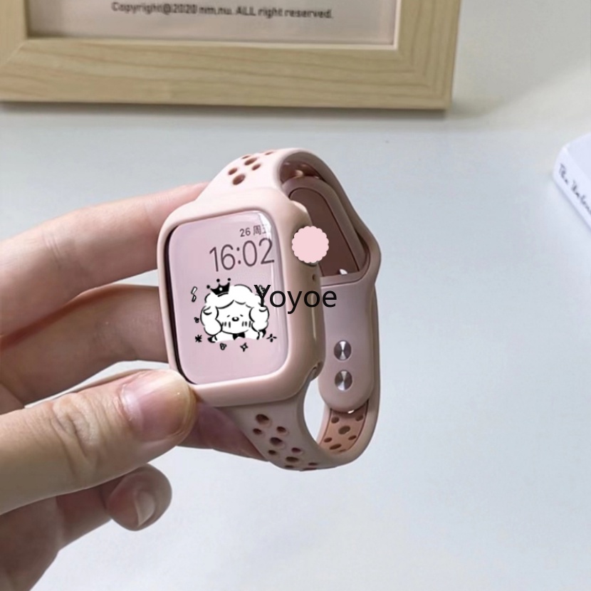 Dây Đeo Silicon 49mm 44mm 45mm 41mm 40mm 38mm 42mm Cho iwatch Ultra Series 8 7 Se 1 2 3 4 5 6