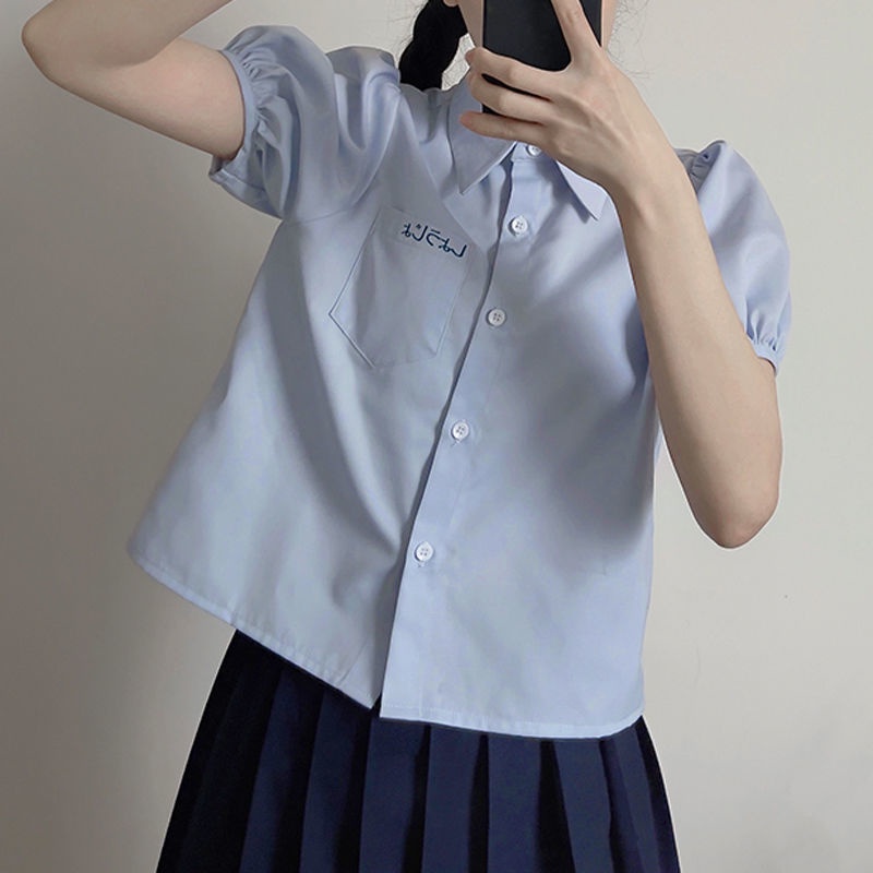 Áo Sơ Mi Ngắn Tay Phồng Thời Trang Mùa Hè Nhật Bản Mới Dành Cho Nữ