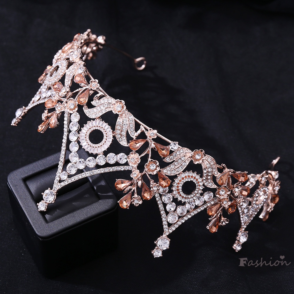 Vương Miện Hợp Kim Đính Đá Sang Trọng Cho Cô Dâu