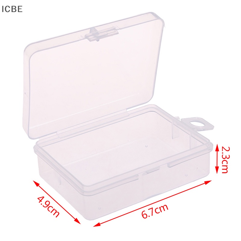 Set 10 Hộp Nhựa Hình Chữ Nhật Trong Suốt Dùng Đựng Trang Sức