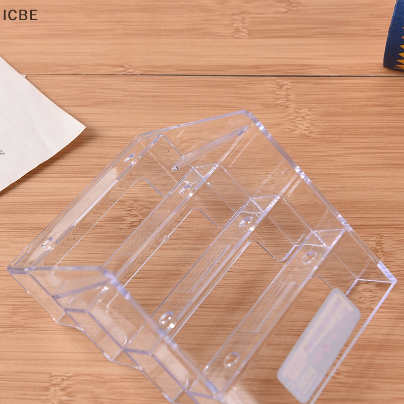 Giá Đỡ Danh Thiếp 4 Ngăn Bằng Acrylic Trong Suốt Để Bàn Tiện Dụng