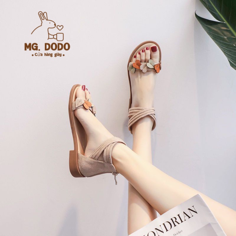 Giày Sandal Đế Phẳng Phong Cách La Mã Thời Trang Mùa Hè 2023 Mới Cho Nữ