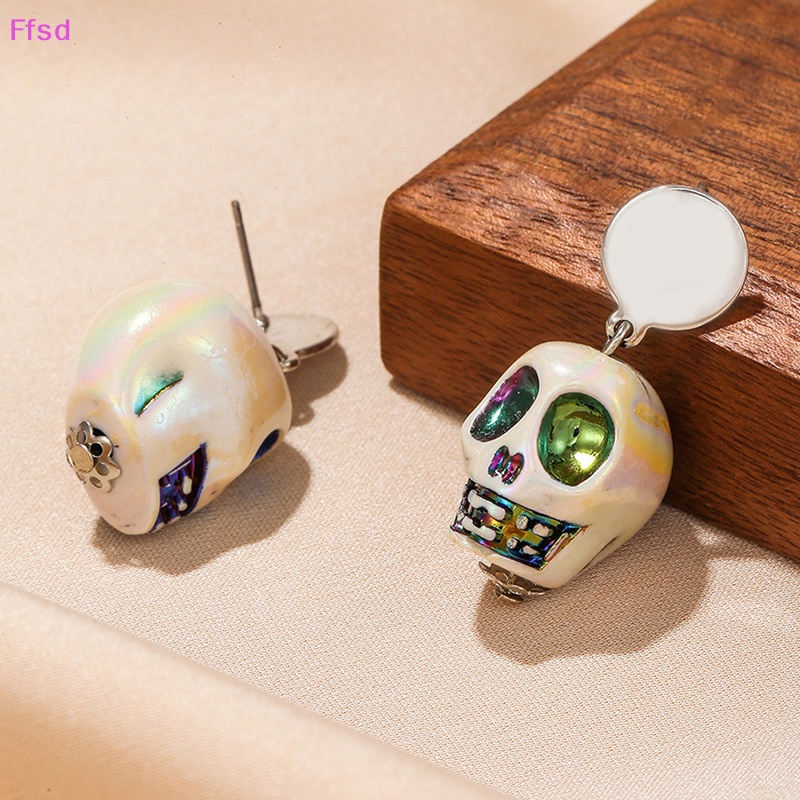 {Ffsd} Bông Tai Xỏ Lỗ Hình Đầu Lâu Phong Cách Gothic Punk Hiphop Vui Nhộn Thời Trang Làm Quà Tặng Halloween Dành Cho Nữ * Bán Chạy