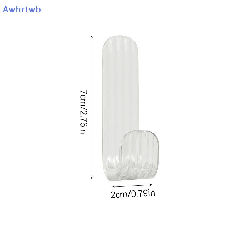 Set 4 Móc Treo Khăn Tắm Gắn Tường Trong Suốt Tiện Dụng Mới