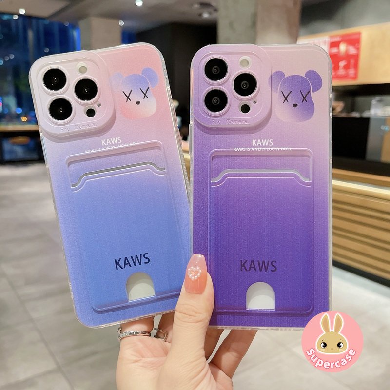Ốp Điện Thoại TPU Mềm Hình KAWS Có Ngăn Đựng Thẻ Samsung Galaxy S23 S222 S21 Ultra Plus S21 S20 FE S10 5G Note 20 Ultra Pro 10 + 9 8