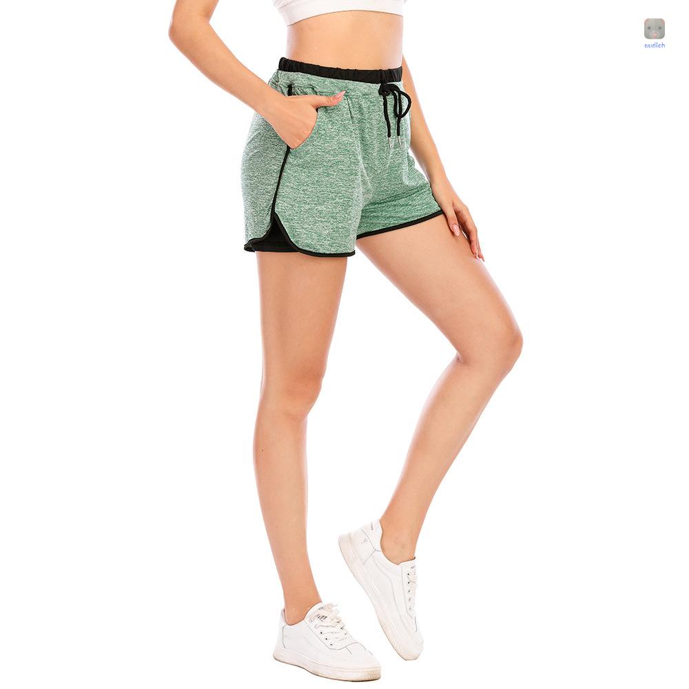 Quần Short Thể Thao 2 Trong 1 2 Túi Thời Trang Cho Nữ