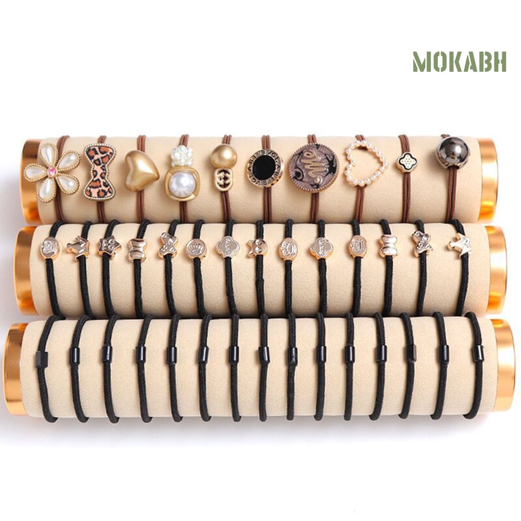 Bộ 60 Dây Cột Tóc Co Giãn Bằng Cao Su Và Kim Loại Thời Trang Cho Nữ