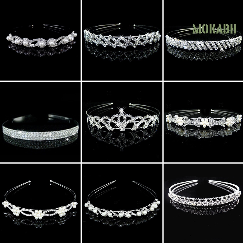 Băng Đô Cài Tóc Đính Đá Lấp Lánh Phong Cách Hàn Quốc Cho Nữ