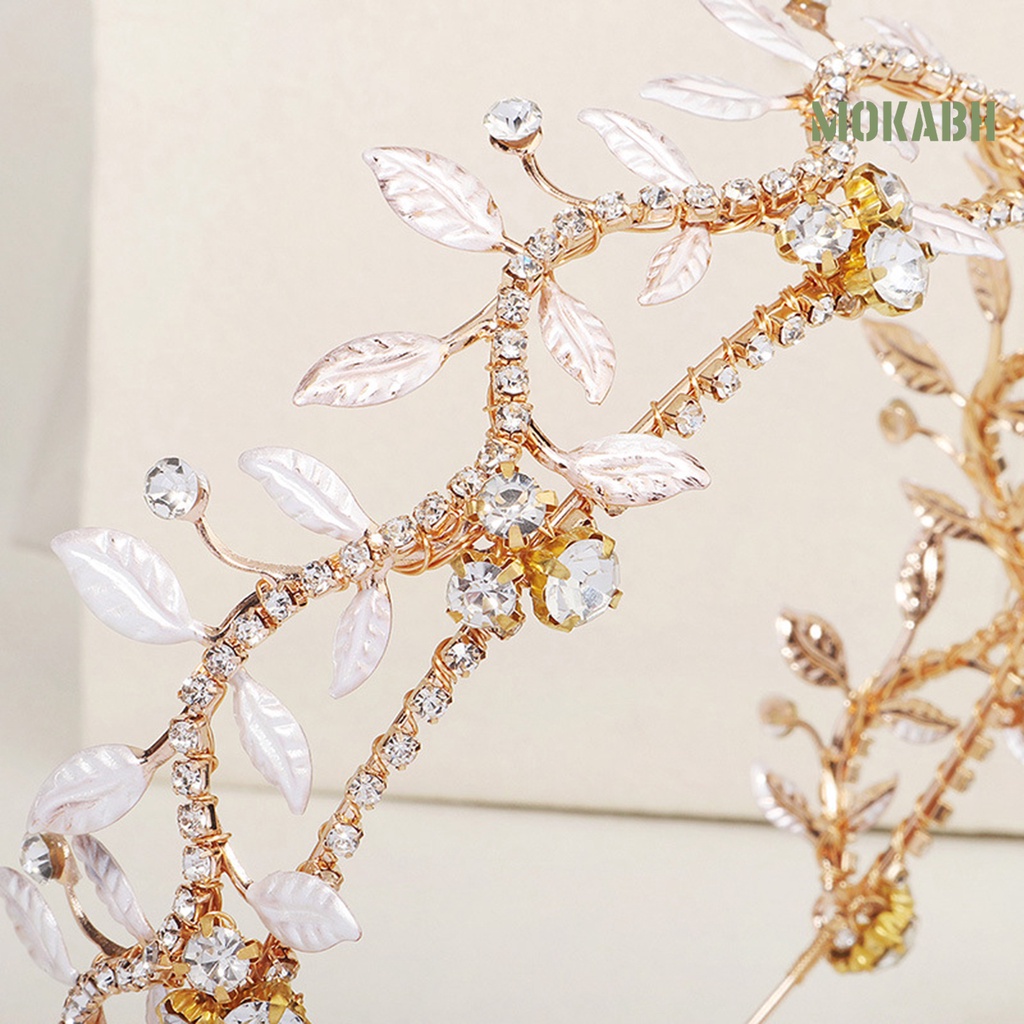 Cài Tóc Hình Vương Miện Đính Đá Lấp Lánh Chống Trượt Kiểu Dáng Thanh Lịch