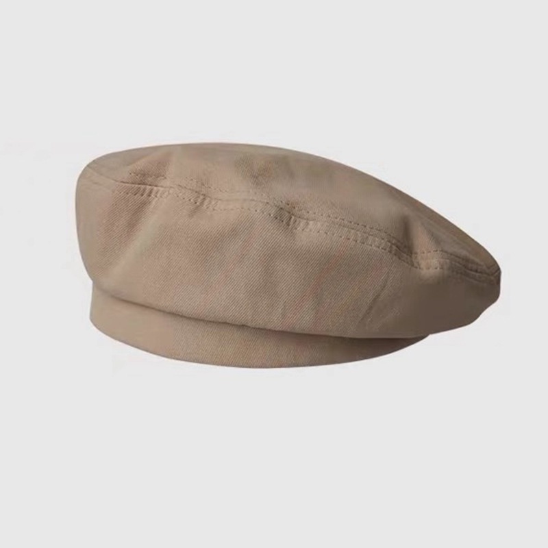 Mũ Beret Vải cotton Màu Trơn Dễ Thương Thời Trang Mùa Hè Cho Bạn Gái