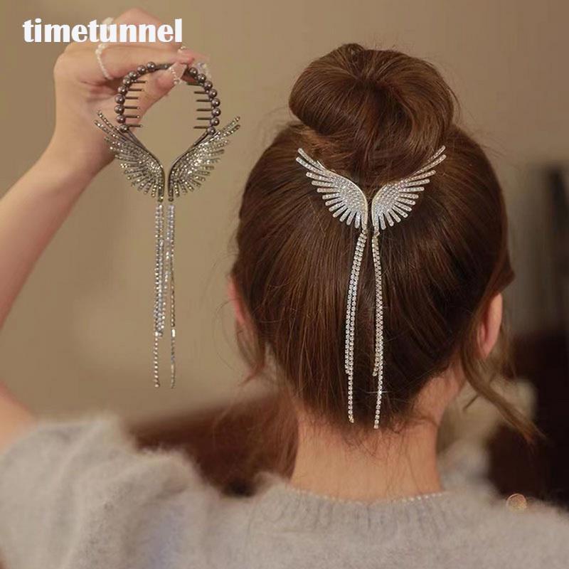 Kẹp Tóc Hình Cánh Bướm / Cánh Bướm Đính Đá Lấp Lánh Phong Cách Hàn Quốc timetunnel