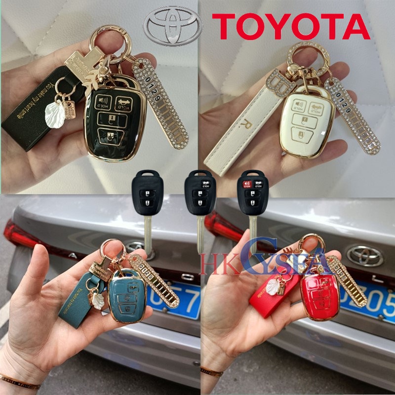 Vỏ Chìa Khóa Điều Khiển Từ Xa Bằng Silicon Cho Toyota Vios Yaris Ativ 2014-2020 Camry Prius 2014-2020 Corolla RAV4 Toyota Sienta Yaris Active / Vios / Yaris Ativ / Vios / Yaris Sport 2018