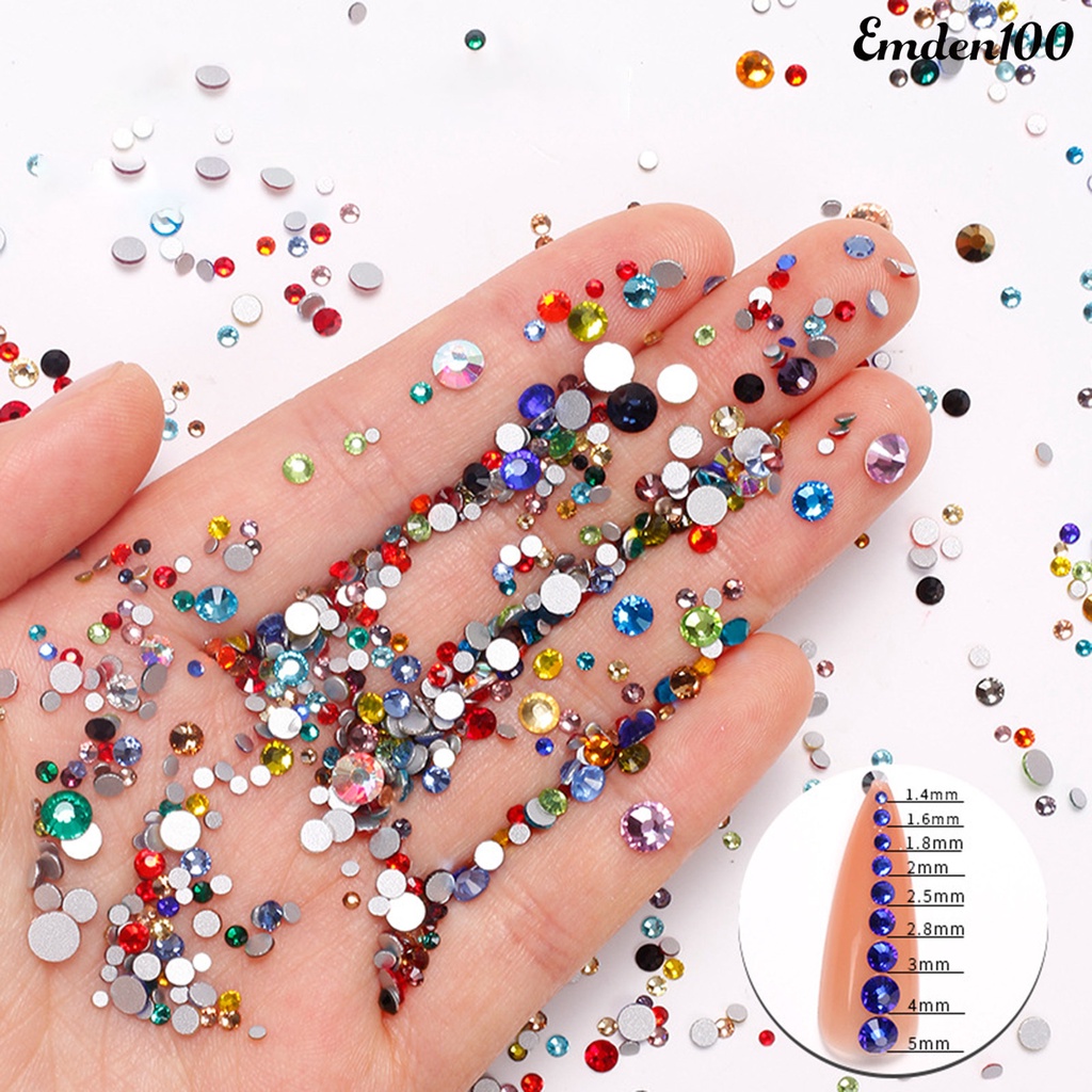 Túi 100 / 1440 Hạt Cườm Đá Trang Trí Móng Tay