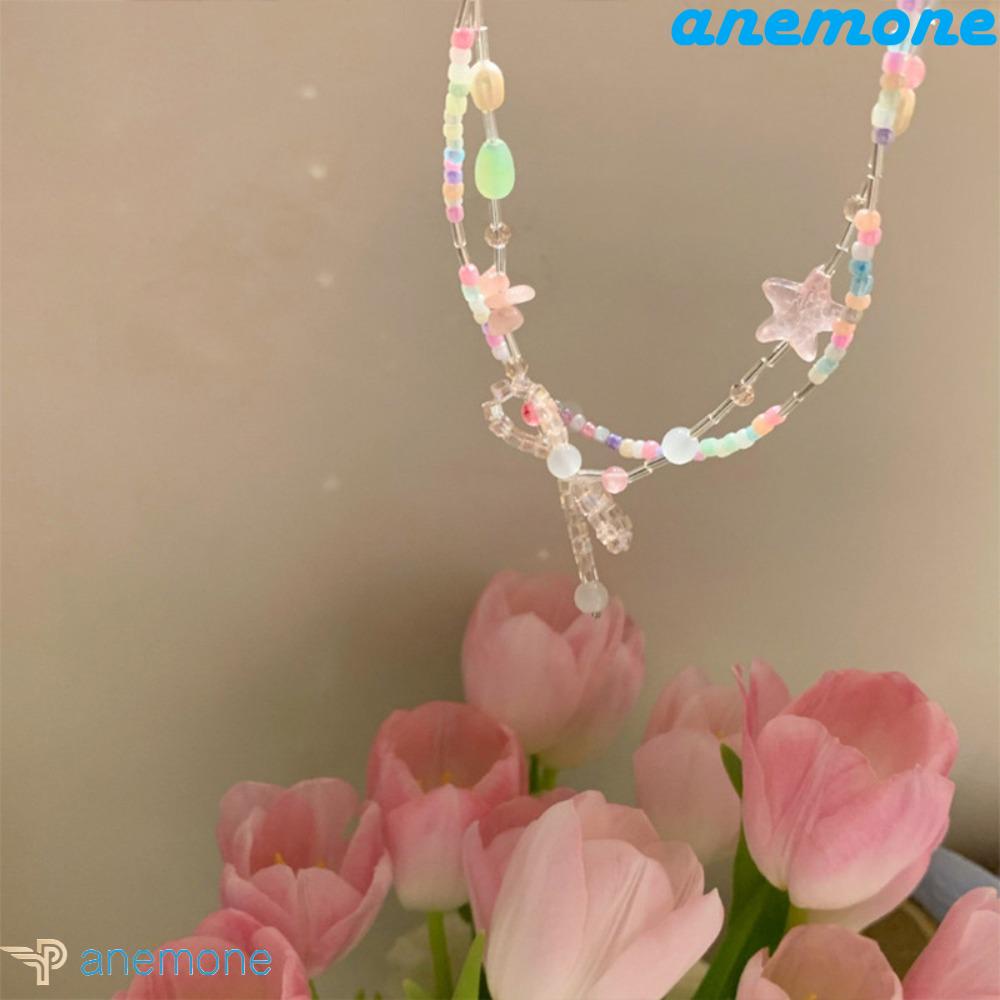 Mặt Dây Chuyền Hình Tròn Đính Hạt Nhiều Màu Sắc Phong Cách Bohemian Cổ Điển|Vòng Cổ Choker Thời Trang Cá Tính