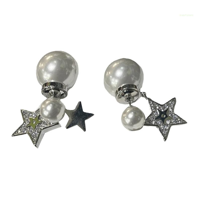 Khuyên Tai Ngôi Sao Đính Đá Zircon Thanh Lịch