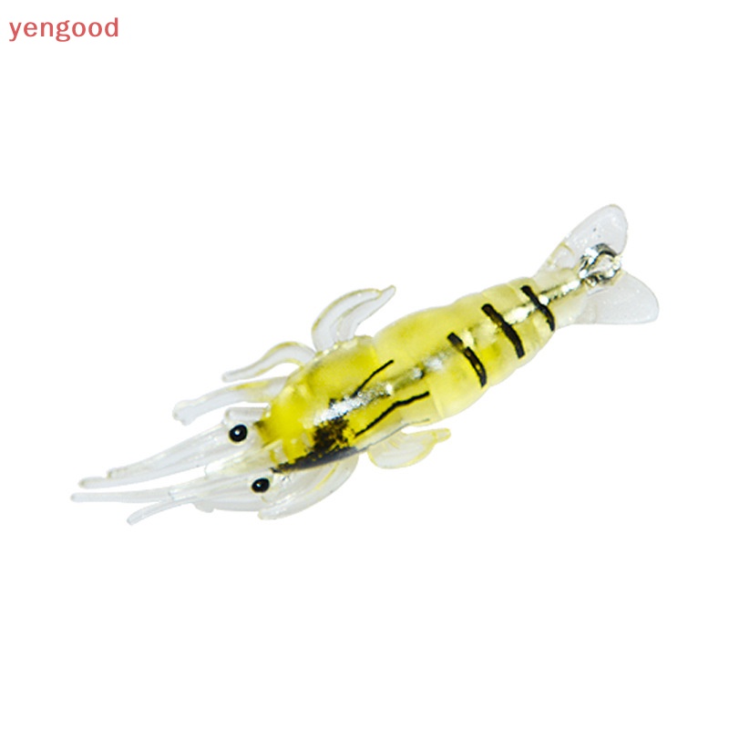 Set 10 Mồi Câu Cá Giả Hình Con Tôm Mềm Mại Kèm Móc Câu Tiện Lợi