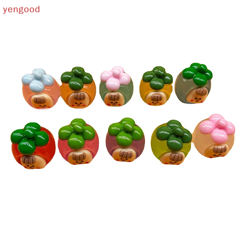 Bộ 2 Đồ trang trí Trái Xoài Hoạt Hình Mini Phát Sáng Dùng Trang Trí Tiểu Cảnh