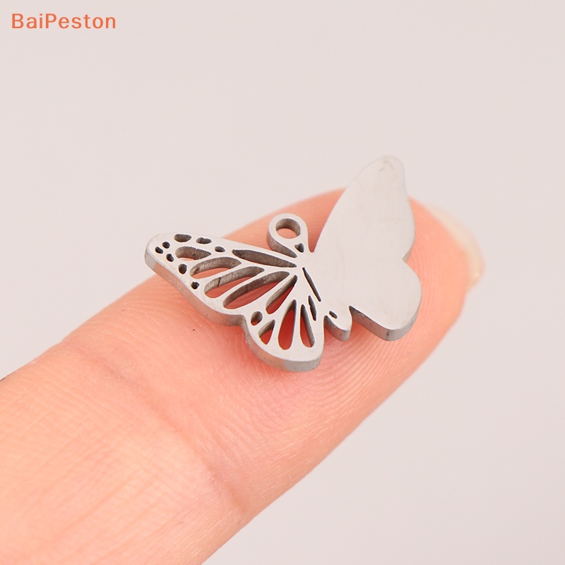 Dây Chuyền Mặt Hình Bướm Rỗng Đơn Giản Bằng Thép Không Gỉ