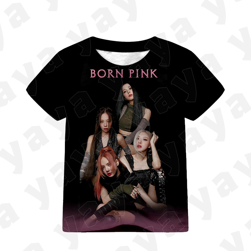 Áo Thun Tay Ngắn In Hình Nhóm Nhạc blackpink 3d Cho Bé