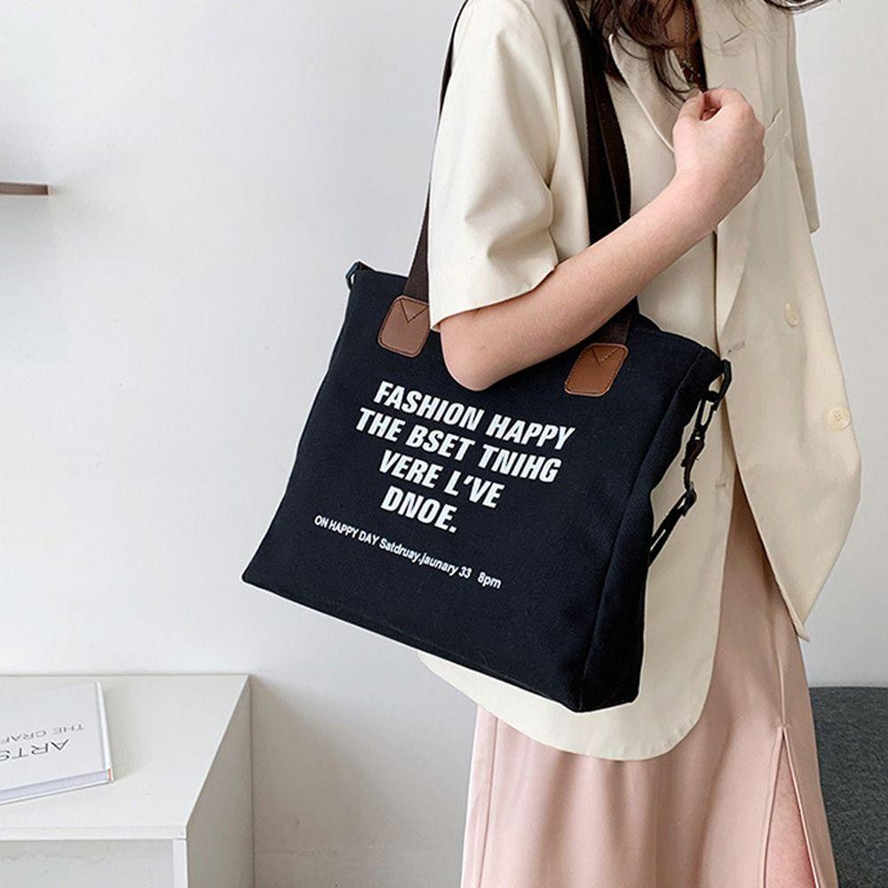 Túi vải Sức Chứa Lớn In Họa Tiết Chữ Thời Trang Đường Phố Cho Nữ