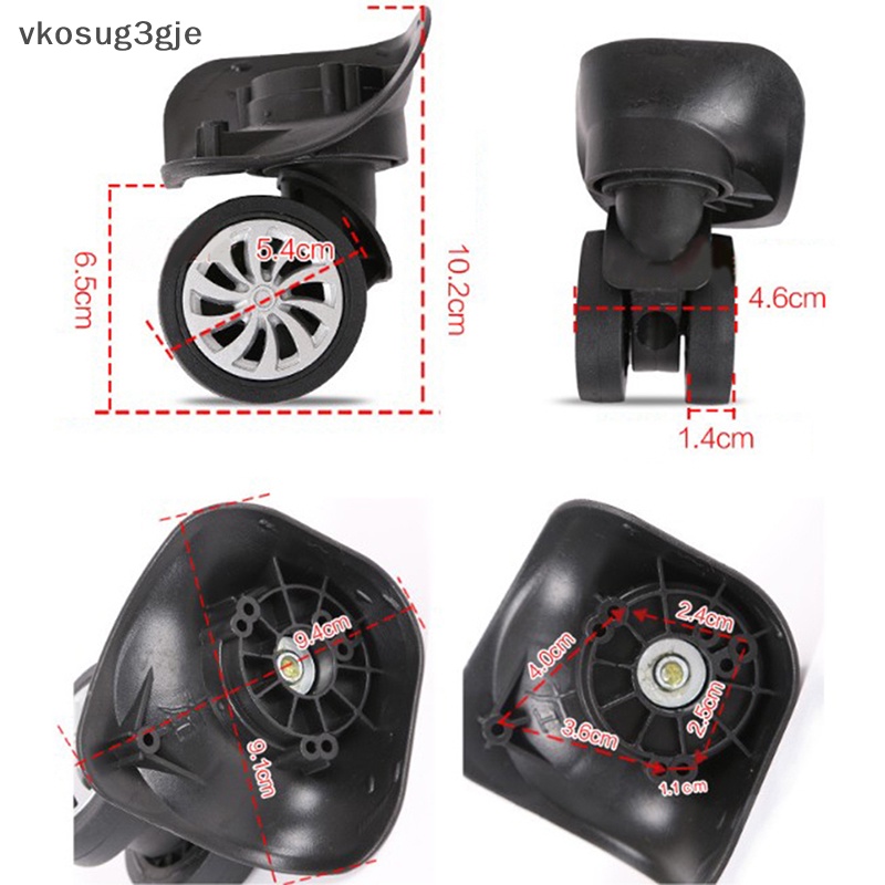 Vk 4 cái vali hành lý phổ quát 360 độ xoay bánh xe đẩy bánh xe công cụ Je
