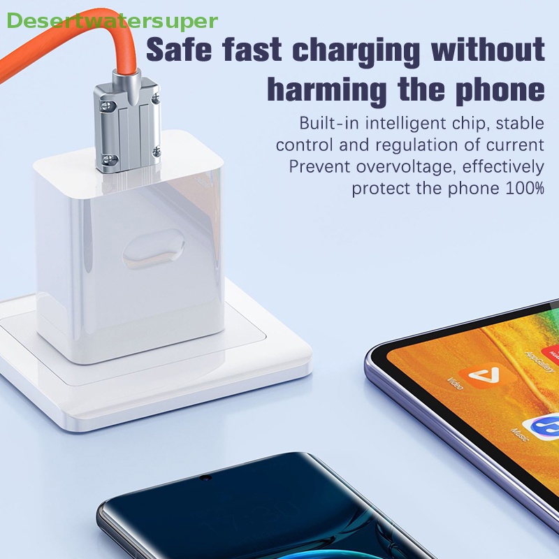 Cáp Sạc Nhanh Type C 120W 6A 180 Độ Bằng Silicone° Dây Cáp Xoay Được Có Thể Xoay Được Tiện Dụng