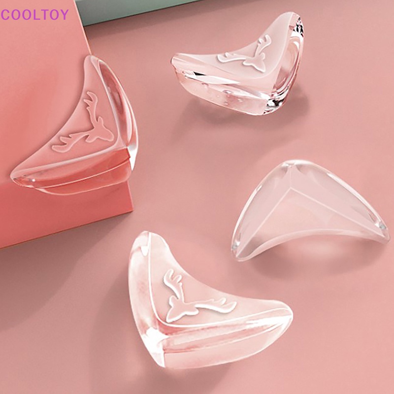 Cooltoy Bộ 2 Miếng Bọc Góc Bàn Bằng Silicon Dày Dặn Trong Suốt Hình Hươu Bảo Vệ An Toàn Cho Bé