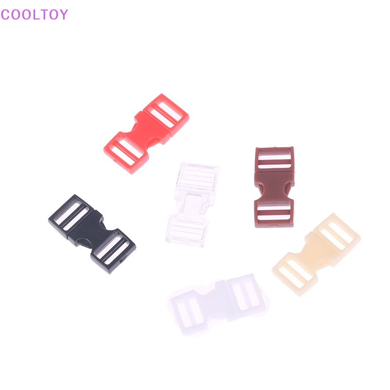 Set 10 Khóa Nhựa 6mm Làm Vòng Tay / Dây Đeo Búp Bê DIY