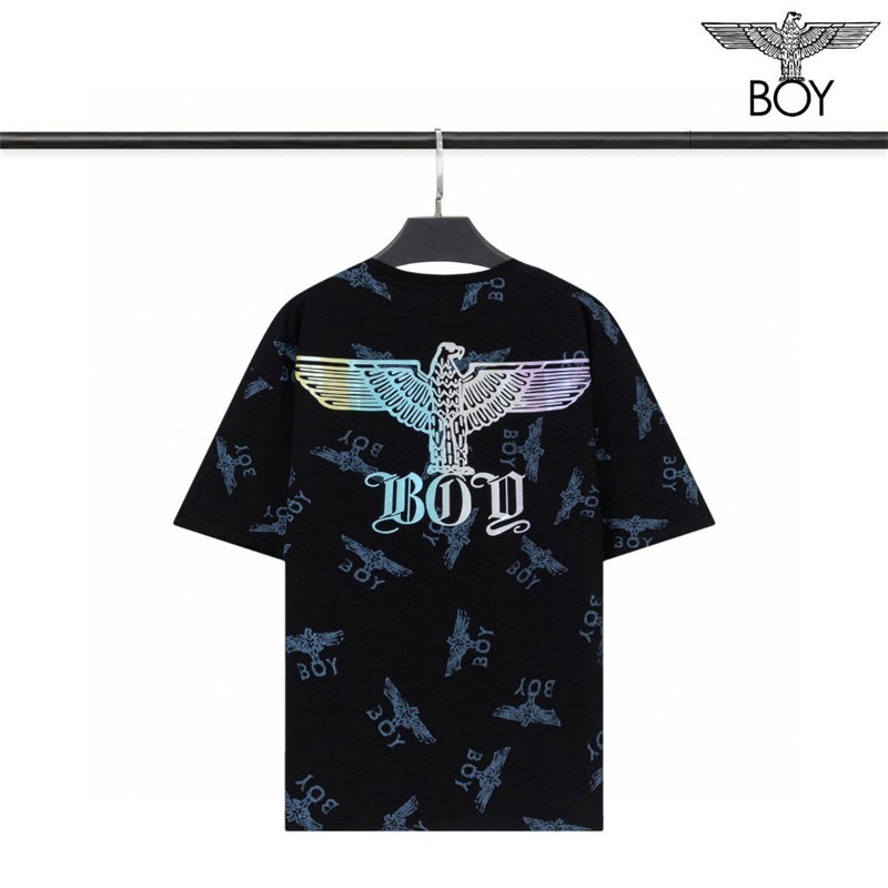 Áo Thun Cotton Tay Ngắn Dáng Rộng In Chữ BO-Y Plus Size Unisex