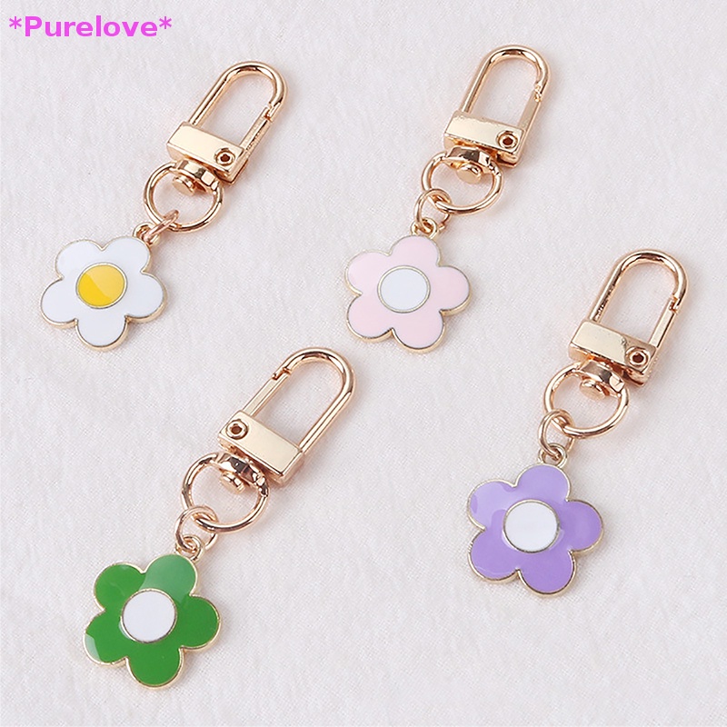 1 Móc Khóa Kim Loại Hình Bông Hoa Nhỏ Xinh Xắn Mới