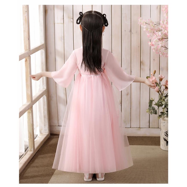 Đầm Hóa Trang Phong Cách Trung Hoa Cổ Điển Cho Bé Gái