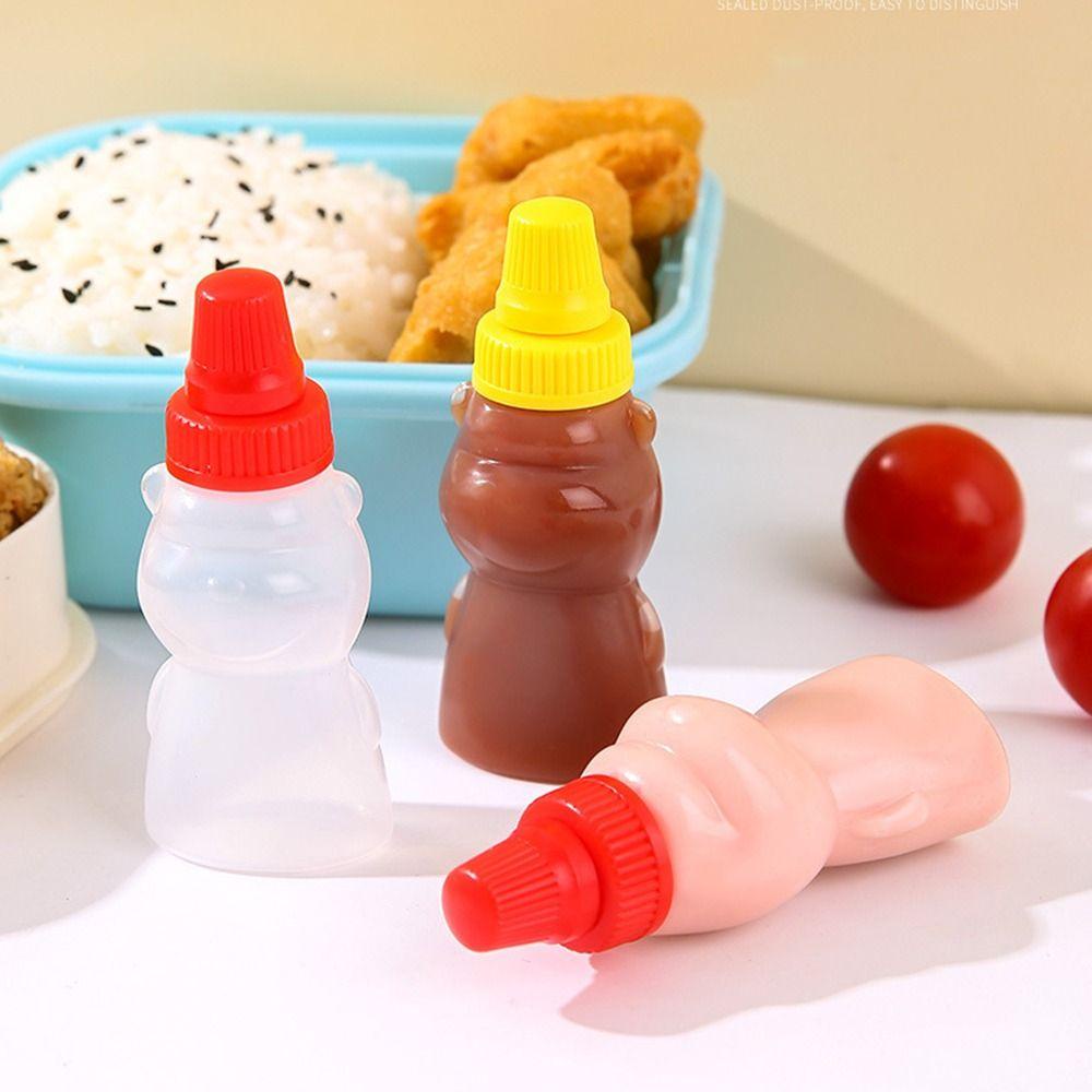 Set 8 Chai Đựng Nước Sốt Mini Hình Gấu Cà Chua